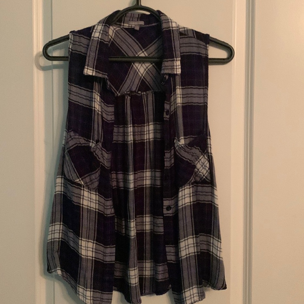 women’s button down plaid top from charlotte russe